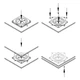 Поворотный механизм для ТВ пластина поворотная ХЗШП 150х150 мм Черная - изображение 3