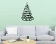 Декоративное панно на стену из дерева Upwood Decor Елка со звездами Christmas tree with stars 70 х 109.2 см black - изображение 1