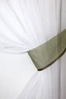 Кухонні штори VR-Textil № 091к з ламбрекеном і підв'язками оливковий з білим 270х170 см (59-711) - зображення 3