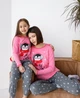 Новогодний женский комплект со штанами family look мама/дочка- пингвин Let it snow XL - изображение 2