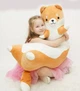 Мягкая игрушка подушка Обнимашка My Kigu Собака Корги Батон Антистресс Коричневая 120 см (9042) - изображение 5