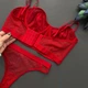 Жіночий комплект Bolshe ажурний Червоний L - изображение 2