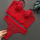 Жіночий комплект Bolshe ажурний Червоний L - изображение 5