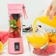 Портативный фитнес блендер шейкер Juice Cup Fruits с двойным лезвием | Переносной USB миксер для приготовления смузи и коктейлей Розовый - изображение 2