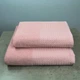Комплект махрових рушників Вафельний Бордюр 2шт GM Textile 50х90см, 70х140см 500г/м2 (Рожевий) - зображення 1