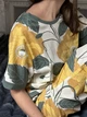 Домашний женский костюм-пижама футболка и кюлоты с желтыми цветами 44-46 - изображение 3