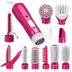 Фен мультистайлер LED 10 в 1 Hair Styler Fullcome 87010 Рожевий - зображення 3