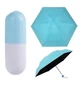 Легкий карманный зонт от дождя и солнца с футляром Capsule Umbrella голубой (139554) - изображение 2