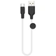 Дата кабель Hoco X21 Plus Silicone Type-C Cable (0.25m) Чорний / Білий - зображення 1