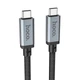 Прочный дата кабель Hoco US05 Type-C to Type-C 100W USB4 40Gbps (1m) Black - изображение 1