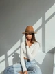 Шляпа шерстяная Федора D.Hats цвет рыжий - изображение 2