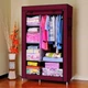 Складна тканинна шафа органайзер Storage Wardrobe 88105 бордова 105х45х170 см - зображення 2