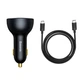 Автомобільний зарядний пристрій Baseus 160W з кабелем USB-C 100W (20V/5A) 1m - зображення 3