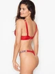 Трусики Victoria's Secret стринги со стразами красные S - изображение 3