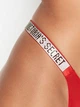 Трусики Victoria's Secret стринги со стразами красные S - изображение 4