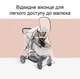 Дождевик для коляски люлька с окошком на молнии размер L черный Lelik™ (4018407-К) - изображение 4