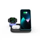 Зарядка Qi 4in1 wireless charger RGB X499 |Phone/Watch/Earphones, 15W Max| Black - изображение 3