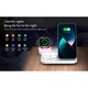 Зарядка Qi 4in1 wireless charger RGB X499 |Phone/Watch/Earphones, 15W Max| Black - изображение 11