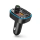 FM-трансмітер XO BCC11 Smart Bluetooth MP3 + 5V3.1A Car Charging with Ambient Light Black - зображення 1
