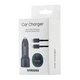 АЗУ Samsung Dual Port Car Charger USB + Type-C Port 25W With Cabble Type-C to Type-C White - изображение 2