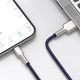 Кабель синхронизации Baseus Cafule Metal Cable USB to Lightning 2.4A 1m Purple (CALJK-A05) - изображение 9