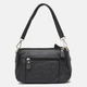 Женская кожаная сумка Borsa Leather K1211-black - изображение 3