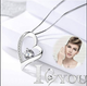 Кулон сердце Love с цепочкой под серебро - изображение 2