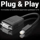 Адаптер, конвертер видеосигнала с Mini Display Port на DVI Addap MDP2DVI-01, переходник для ноутбука, проектора, телевизора, FullHD 1080P (0296) - изображение 7