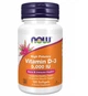 NOW Витамин D-3, Vitamin D-3 5000 IU - 120 капсул (733739003720) - изображение 1