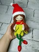 Мягкая игрушка вязаная ручной работы Новогодний эльф амигуруми Hand Made 26 см 202-42 - изображение 2