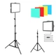 Прямоугольная LED лампа 15х10см Square Fill Light светодиодная с цветными фильтрами и штативом 2м для фото видео - изображение 2