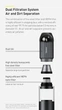Автомобильный Ручной Аккумуляторный Пылесос Baseus A3 Car Vacuum Cleaner с подсветкой | 135Вт, 8000 mAh, 70 мл| Silver - изображение 10