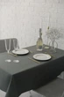 Водоотталкивающая скатерть на стол TouchableLinen 1 шт 150 см x 250 см Темно сірий Хлопок с тефлоновым покрытием - изображение 1