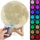 Светильник ночник Луна 3 D Moon Light RGB аккумуляторный 14 см с пультом Цветной - изображение 2