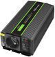 Przetwornica samochodowa Qoltec Monolith 600W/1200W 12V na 230V czysty sinus (51933) (5901878519333) - obraz 3