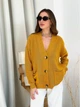 Кардиган с примесью шерсти вязаный женский ARTKNIT Casual 27650 One Size Горчица (4823093442924) - изображение 1