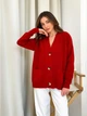 Кардиган с примесью шерсти вязаный женский ARTKNIT Casual 27651 One Size Красный (4823093442917) - изображение 1