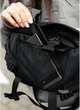 Большая женская поясная сумка бананка Sambag DynamicDart черная тканевая - изображение 8