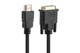 Кабель Prologix Premium HDMI - DVI V 1.3 (M/M), Single Link, 18+1, 0.5 м, Чорний (PR-HDMI-DVI-P-01-30-05m) - изображение 1
