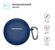 Силиконовый чехол для наушников OPPO Enco Buds2, Hang Case, синий, ультратонкий защитный кейс толщиной 2 мм, защита от царапин, пыли и ударов, компактный, с карабином для крепления, ArmorStandart (ARM71112) - изображение 2