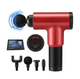 Аккумуляторный массажёр Fascial Gun RF-320 вибрационный мышечный ударный 4 насадки Красный - изображение 3