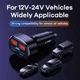 Адаптер в прикурювач Remax RCC329 PD 75W + QC3.0 2USB/2Type-C Чорний PD+алюмінієвий сплав - зображення 3