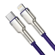 Кабель синхронизации Baseus Cafule Metal Type-C to Lightning PD 20W 2.4А 1m Purple (CATLJK-A05) - изображение 2