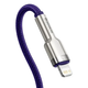 Кабель синхронизации Baseus Cafule Metal Type-C to Lightning PD 20W 2.4А 1m Purple (CATLJK-A05) - изображение 4
