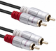 Kabel Qoltec 2 x RCA - 2 x RCA 0.5 m czarny (5901878523354) - obraz 1