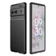 Противоударный чехол Карбон для Google Pixel 7 черный силиконовый бампер - изображение 2