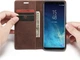 Чохол книжка Caseme з магнітом для Samsung Galaxy S8 Plus кавовий гаманець - зображення 5