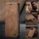 Чехол книжка Caseme с магнитом для Xiaomi Redmi Note 11 11s коричневый бумажник - изображение 2