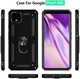 Противоударный чехол с кольцом подставкой для Google Pixel 4 XL черный матовый - изображение 5