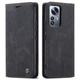 Чехол книжка Caseme с магнитом для Xiaomi Redmi Note 12S черный бумажник - изображение 1